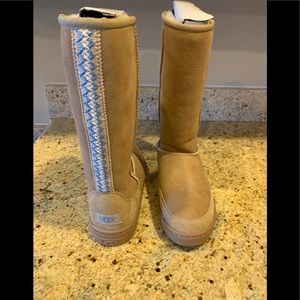 New Ugg Ultra Tall Revival Boot  Sand Braid size 7